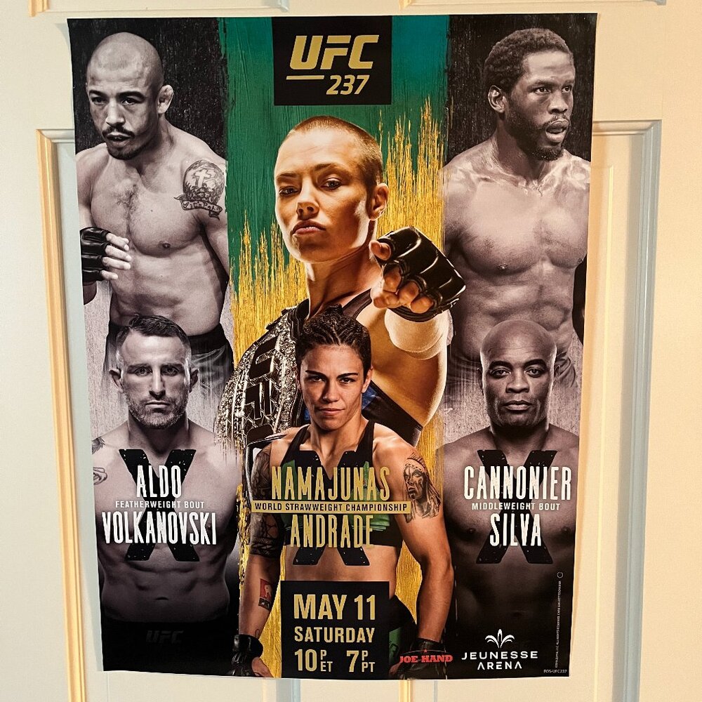 UFC 237 Namajunes Andrade Aldo Volkanovski Cannonier Silva Fight Poster 18 x 24